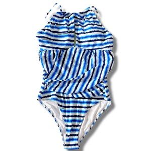 Cupshe Striped One‑Piece Swimsuit – XL | Coastal Cowgirl Euro‑Summer Resort Chic